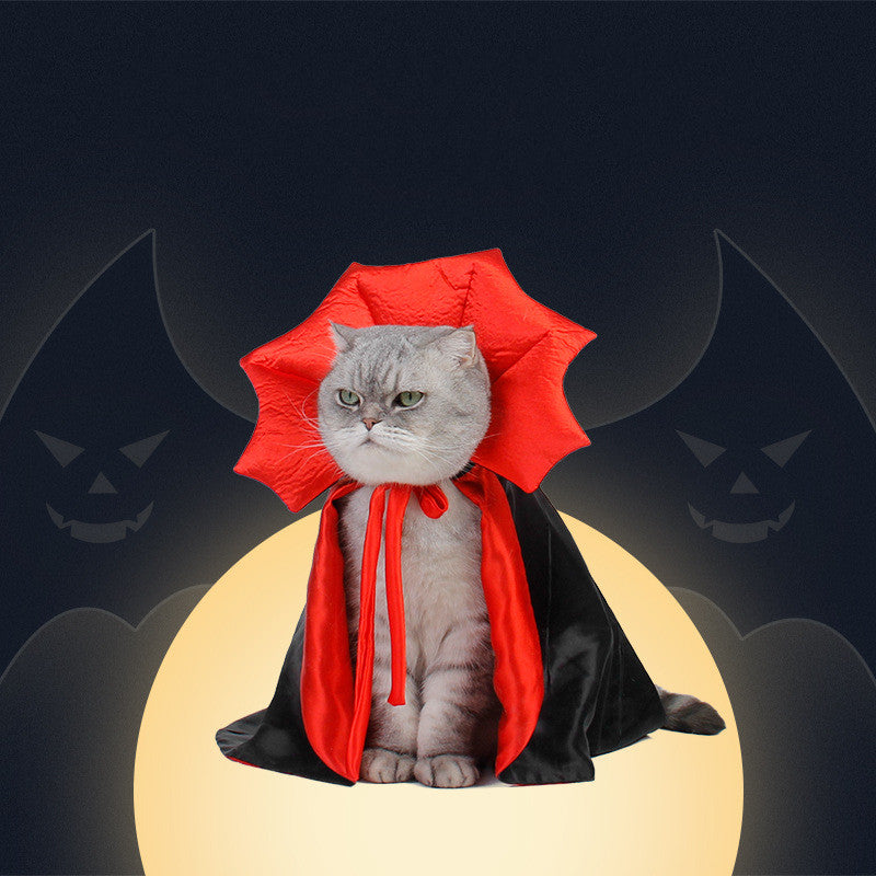 Vampire King Cape for Pets - One-Size Halloween Cloak