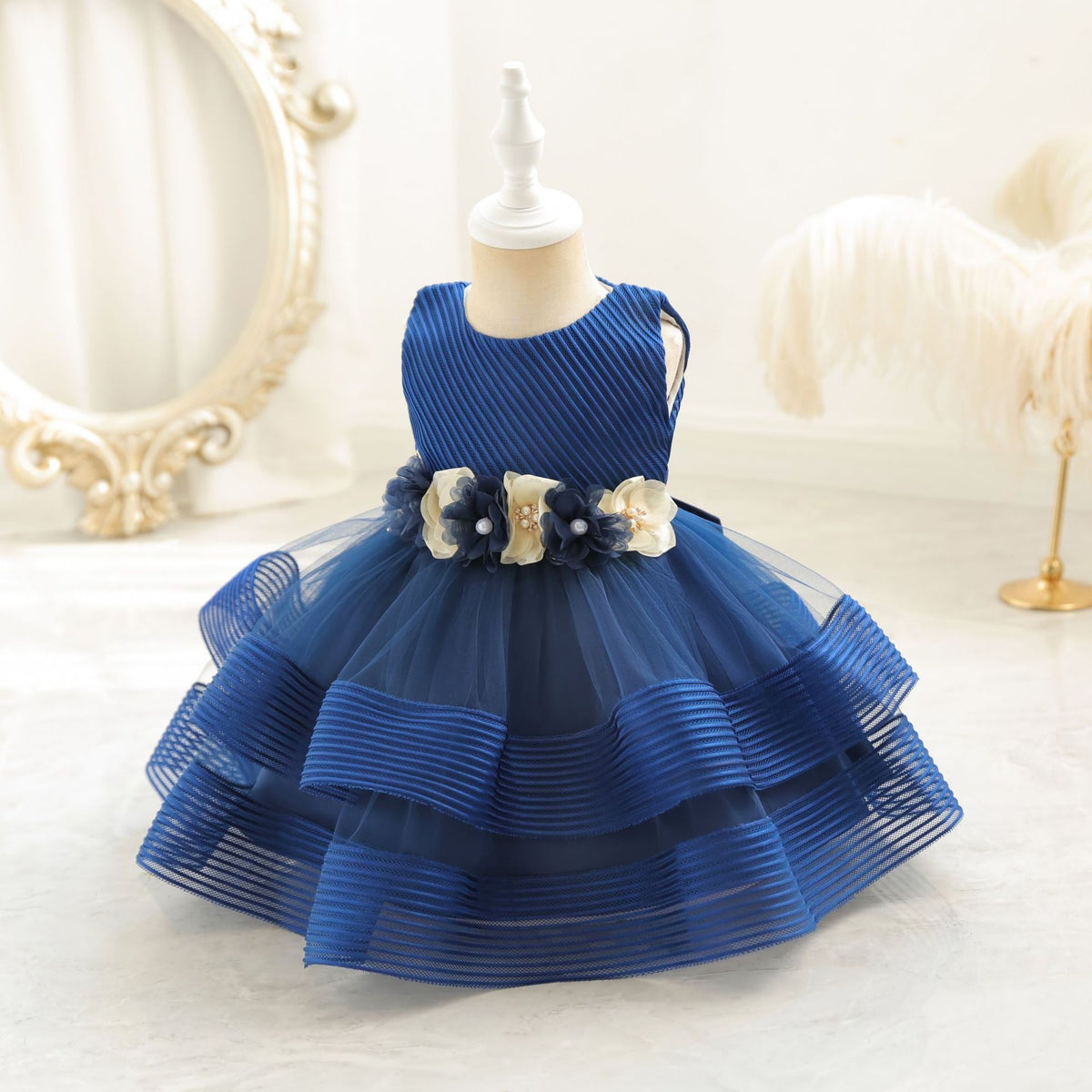 Kids' Sequined Mesh Tutu Skirt - Enzyme-Washed Fabric