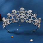 Skull Rhinestone Crown - Gothic Punk Tiara Headband