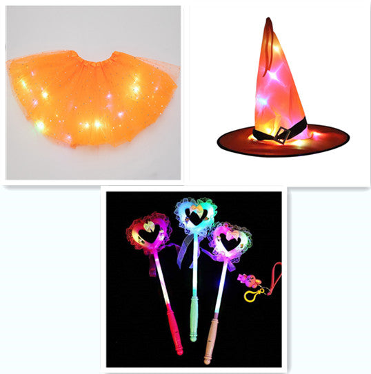 LED Light-Up Sequin Tutu Skirt - Stretch Waist Party Wear