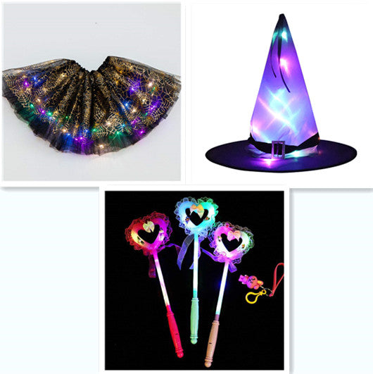 LED Light-Up Sequin Tutu Skirt - Stretch Waist Party Wear
