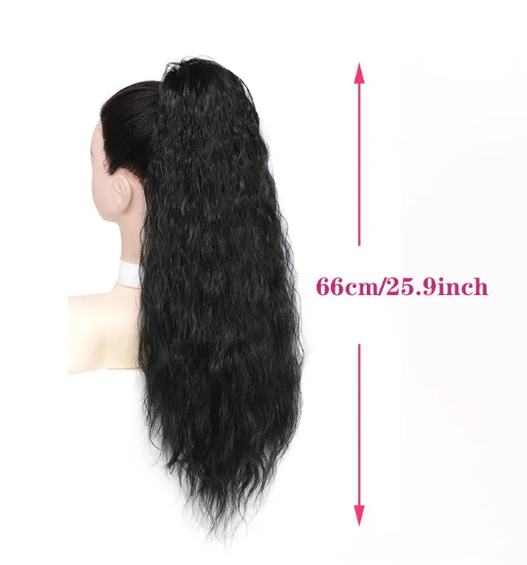 Drawstring Ponytail Wig - Soft Cascading Waves & Volume