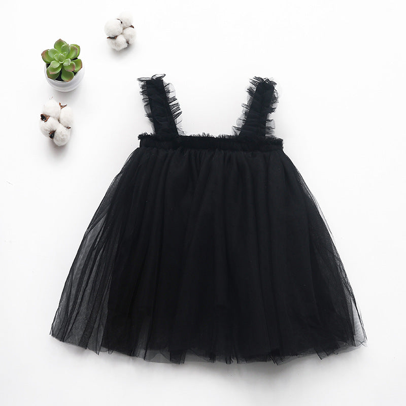 Children's Princess Tutu Dress - Mesh Sling-Style Skirt