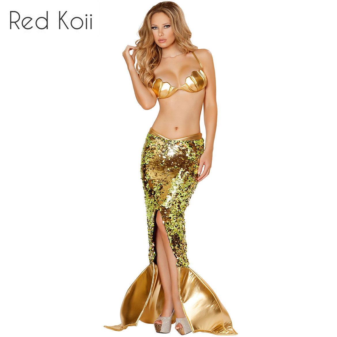 Mermaid Long Dress Costume - Halloween Cosplay & Themed Party
