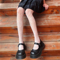Black and White Fishnet Stockings - Harajuku Style - front view