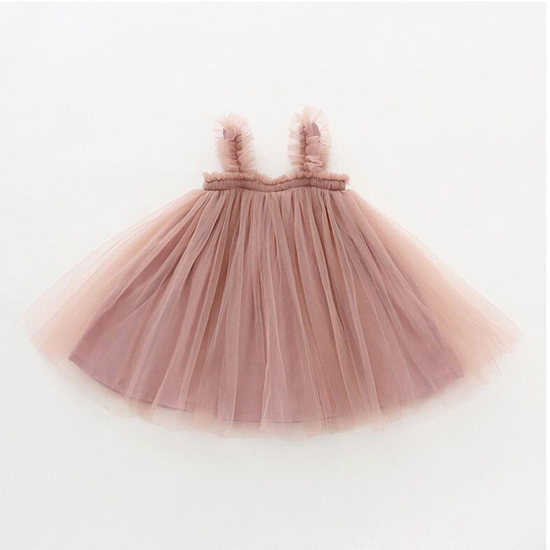 Children's Princess Tutu Dress - Mesh Sling-Style Skirt