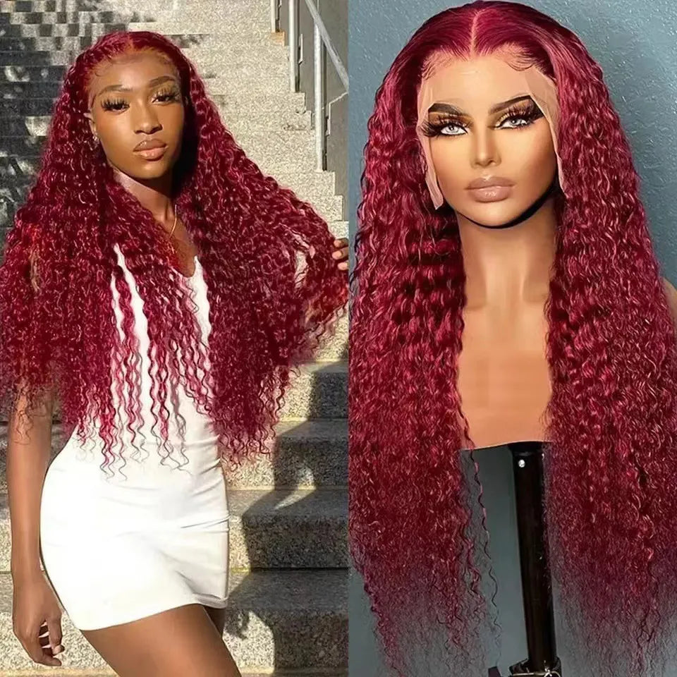 Long Curly Hair Front Lace Wig
