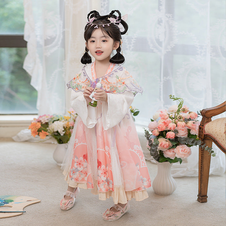 Girls' Chinese Hanfu Dress - Traditional Performance Costume