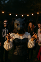 DIY Animal Party Mask - Pearl Paper Costume Accessory