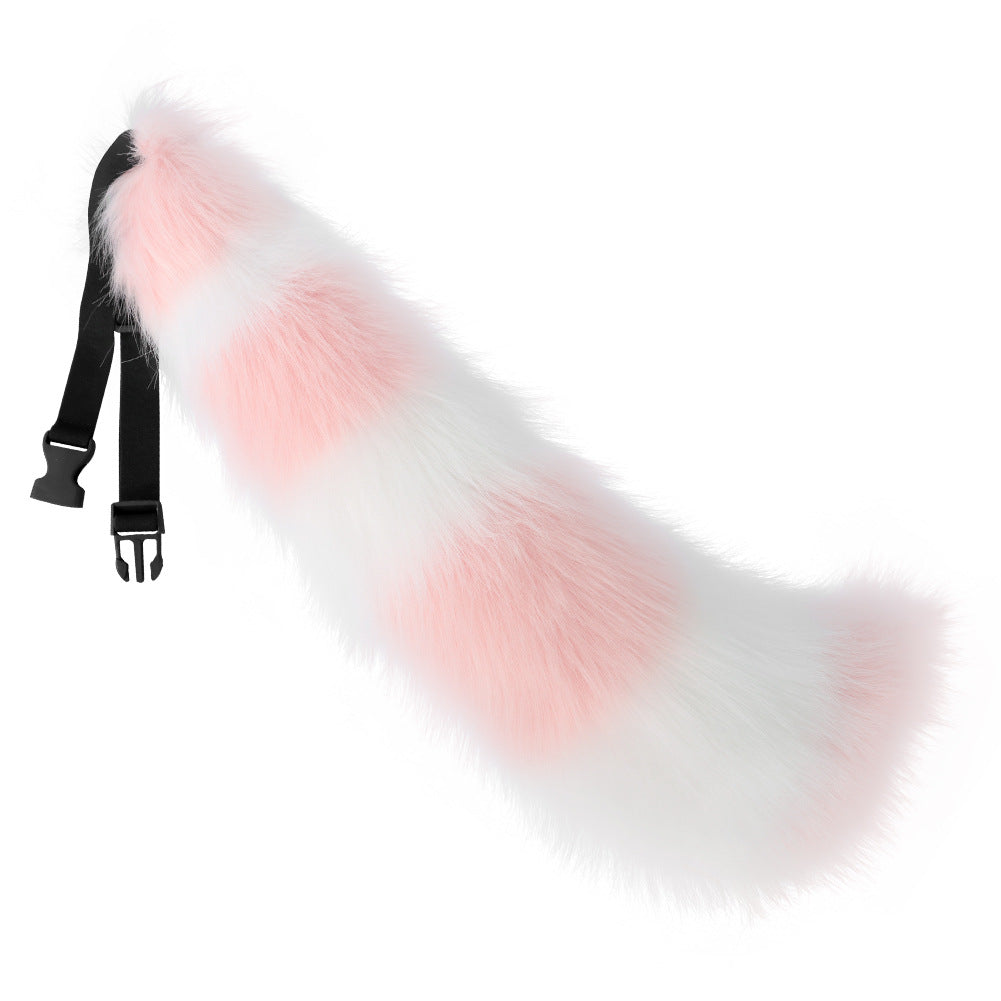 Striped Fox Tail Cosplay Accessory - Anime Convention Prop