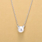 Cat Ear Pearl Choker Necklace - back view