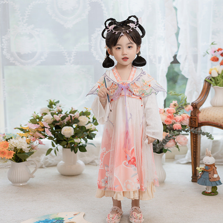 Girls' Chinese Hanfu Dress - Traditional Performance Costume