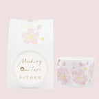 Cherry Blossom Washi Tape with Custom Stickers - side view
