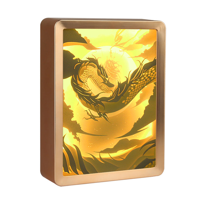 Chinese Style Anime Night Light - 3D Dragon Shadow Lamp - detail view