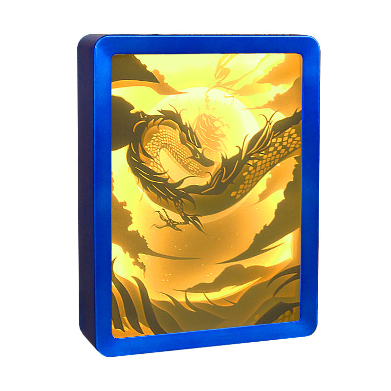 Chinese Style Anime Night Light - 3D Dragon Shadow Lamp - packaging view