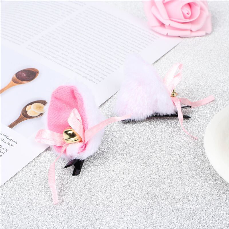 Cosplay Cat Ear Hair Clips - Anime Party Accessories - detail view