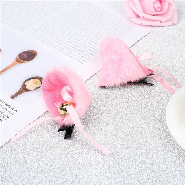 Cosplay Cat Ear Hair Clips - Anime Party Accessories - styled view