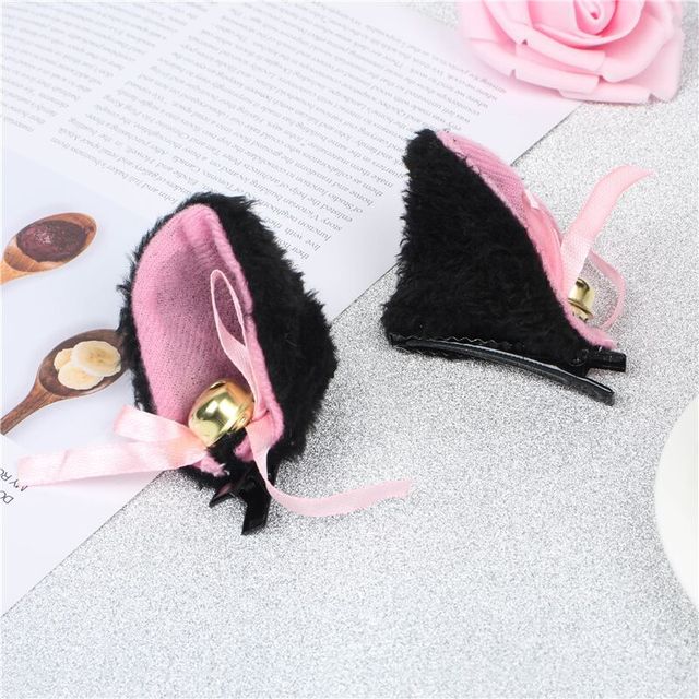 Cosplay Cat Ear Hair Clips - Anime Party Accessories - close-up
