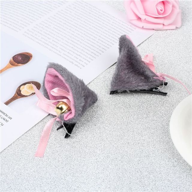 Cosplay Cat Ear Hair Clips - Anime Party Accessories - alternate angle
