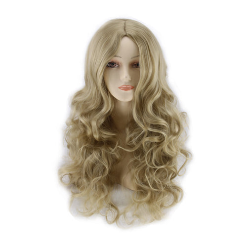 Cosplay Golden Wig for Stage Performance - front view