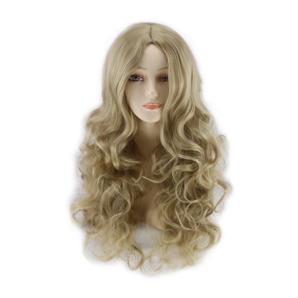 Cosplay Golden Wig for Stage Performance - front view