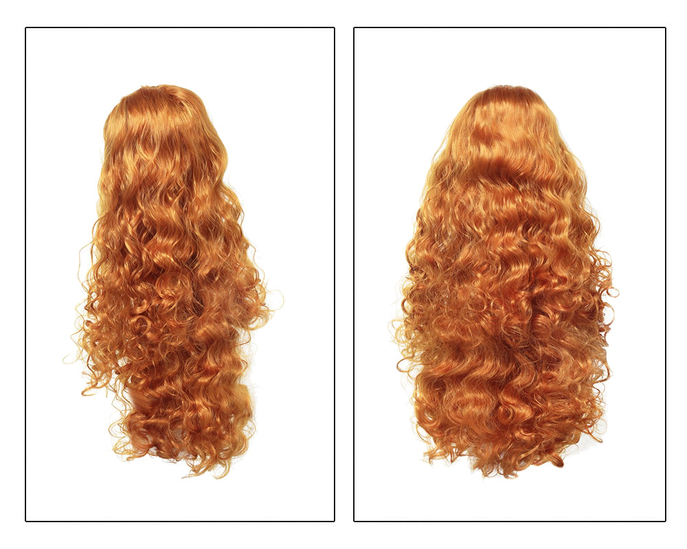 Cosplay Golden Wig for Stage Performance - side view