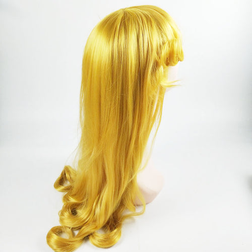 Cosplay Golden Wig for Stage Performance - detail view