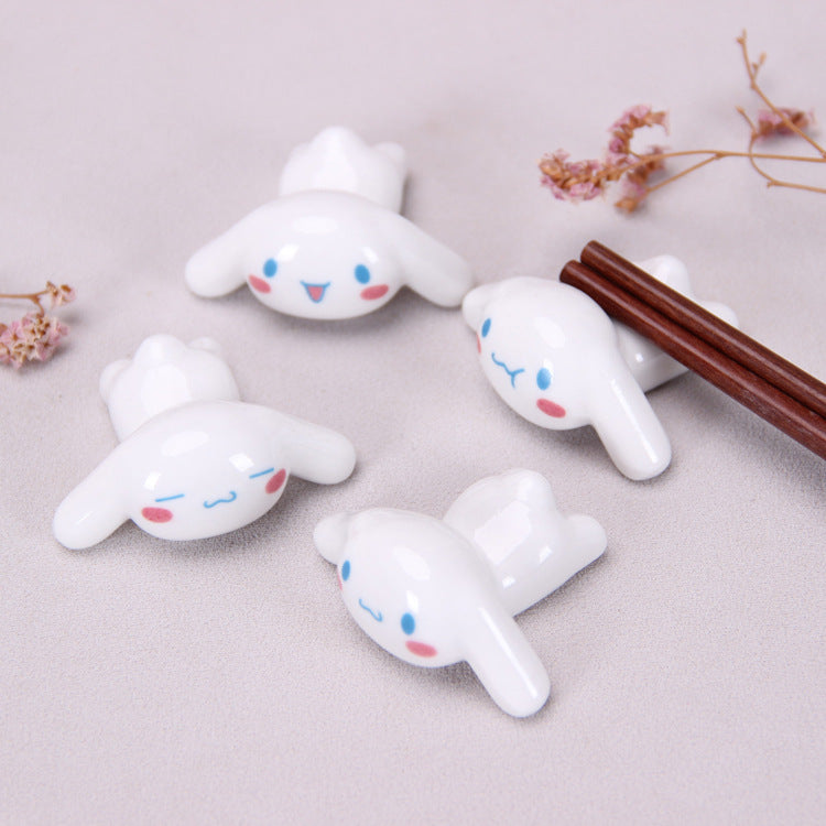 Creative Ceramic Dog Chopstick Rest and Pen Holder - back view