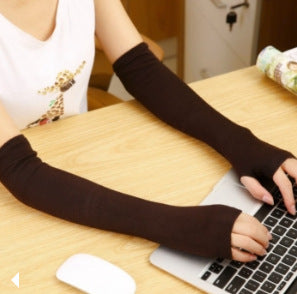 Creative Korean Style Fingerless Winter Arm Warmers - side view