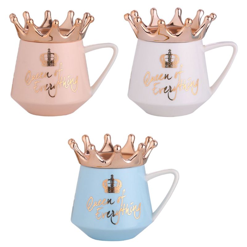 Crown Creative Ceramic Mug for Coffee Lovers - detail view