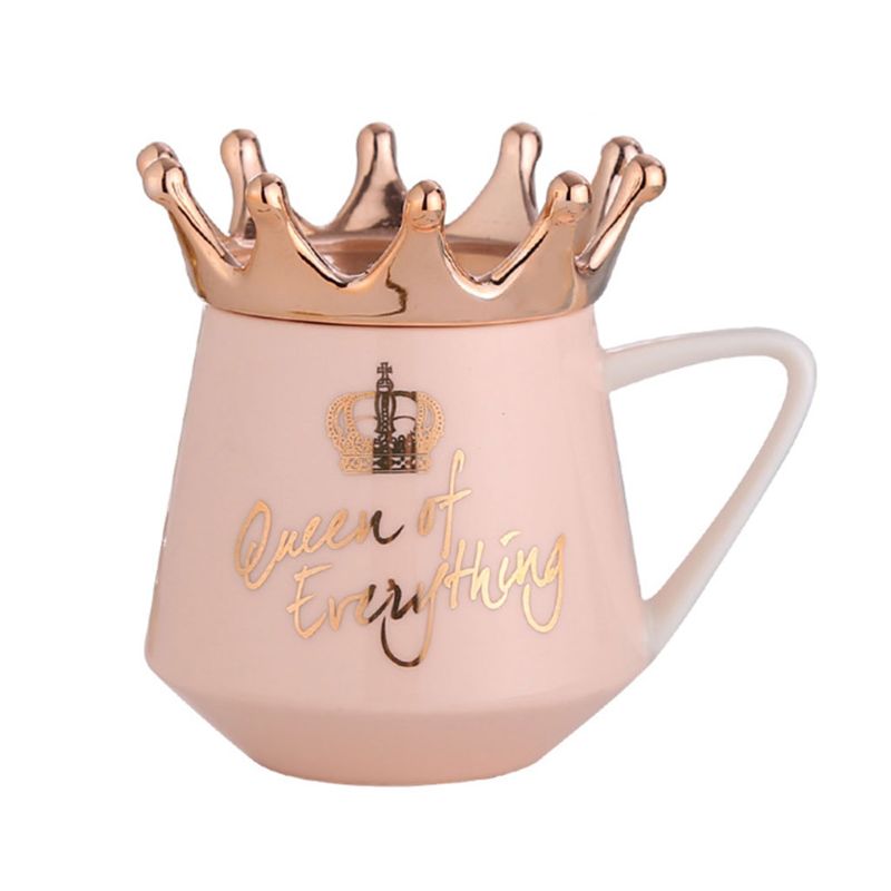 Crown Creative Ceramic Mug for Coffee Lovers - side view