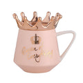 Crown Creative Ceramic Mug for Coffee Lovers - side view