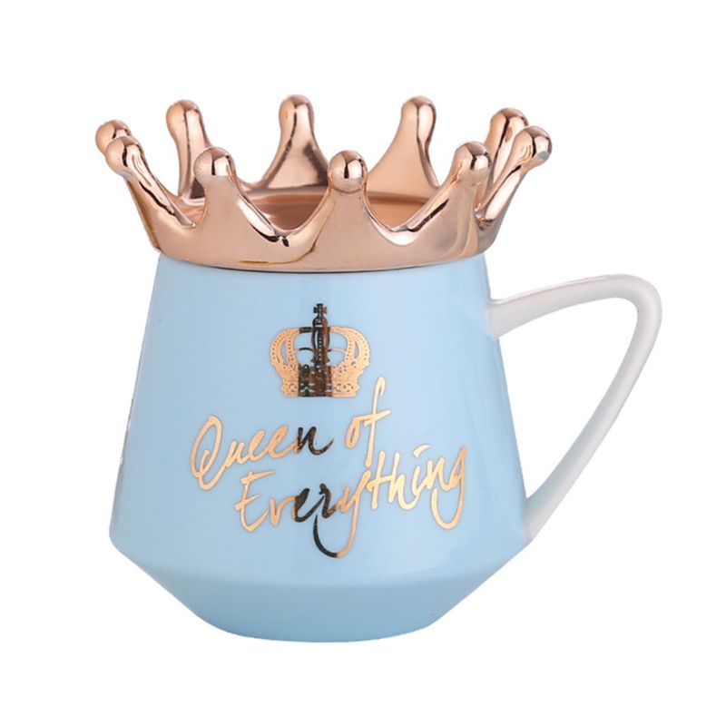 Crown Creative Ceramic Mug for Coffee Lovers - back view