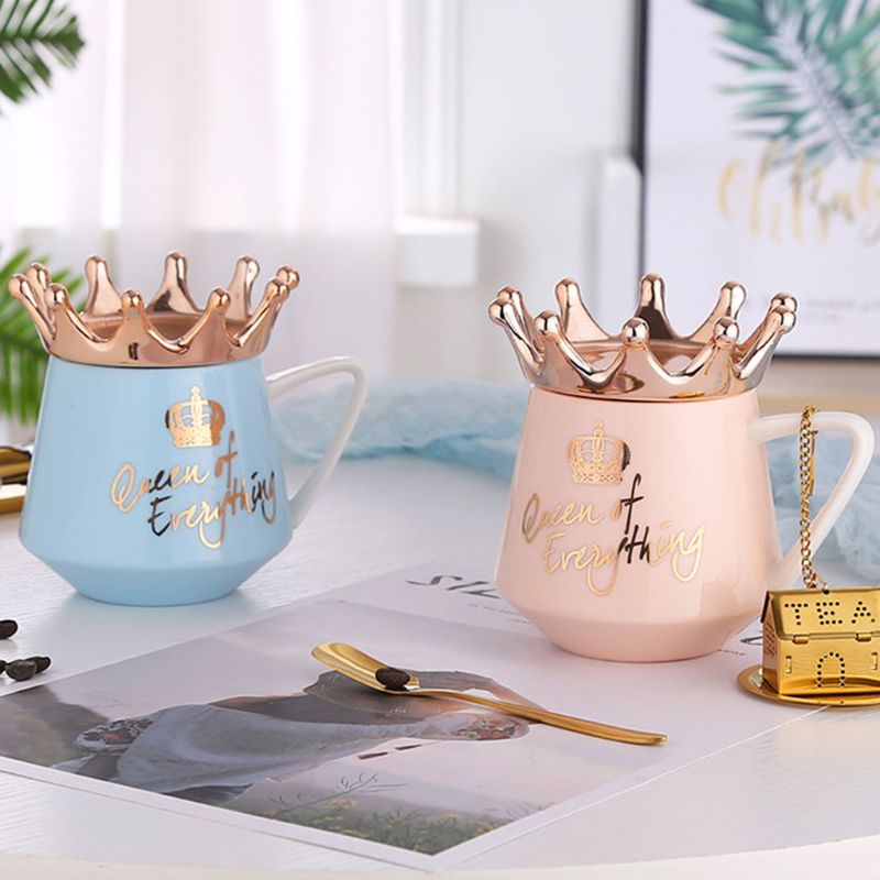 Crown Creative Ceramic Mug for Coffee Lovers - close-up