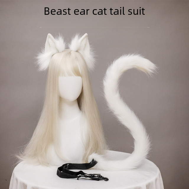 Cute Cat Ear and Tail Cosplay Accessories Set - front view