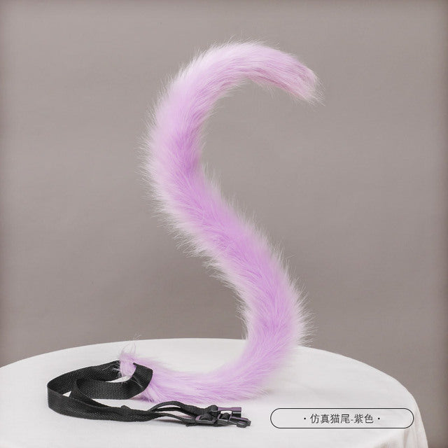Cute Cat Ear and Tail Cosplay Accessories Set - back view