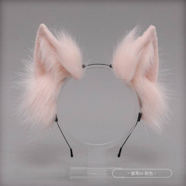 Cute Cat Ear and Tail Cosplay Accessories Set - styled view