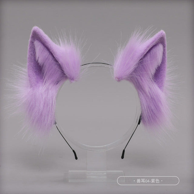 Cute Cat Ear and Tail Cosplay Accessories Set - scale view