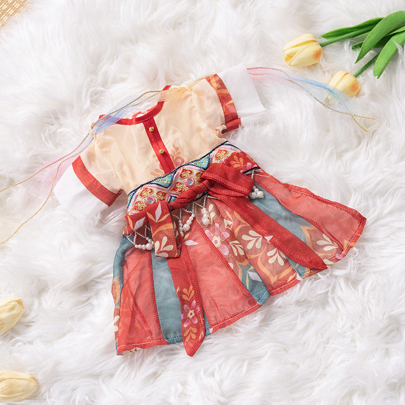 Pet Hanfu Princess Skirt - Traditional Dress for Cats