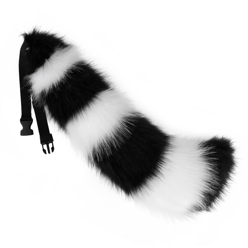 Striped Fox Tail Cosplay Accessory - Anime Convention Prop