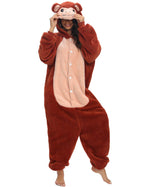 Sherpa Monkey Onesie Pajamas - Unisex Adult Cosplay Costume