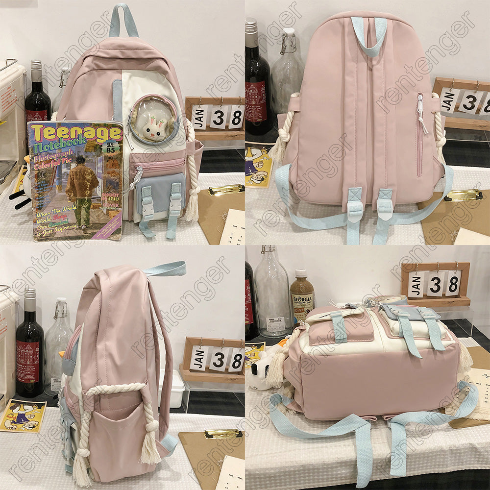 Kawaii Harajuku Backpack - Waterproof Nylon School Bag