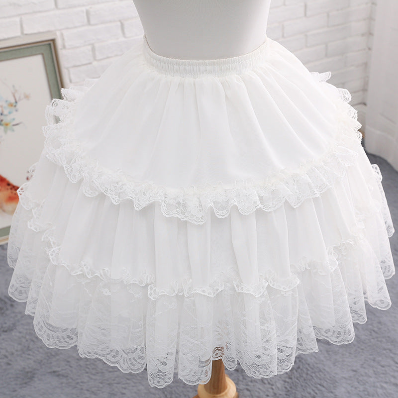 Adjustable Fishbone Skirt - Chiffon Lolita Cosplay Petticoat
