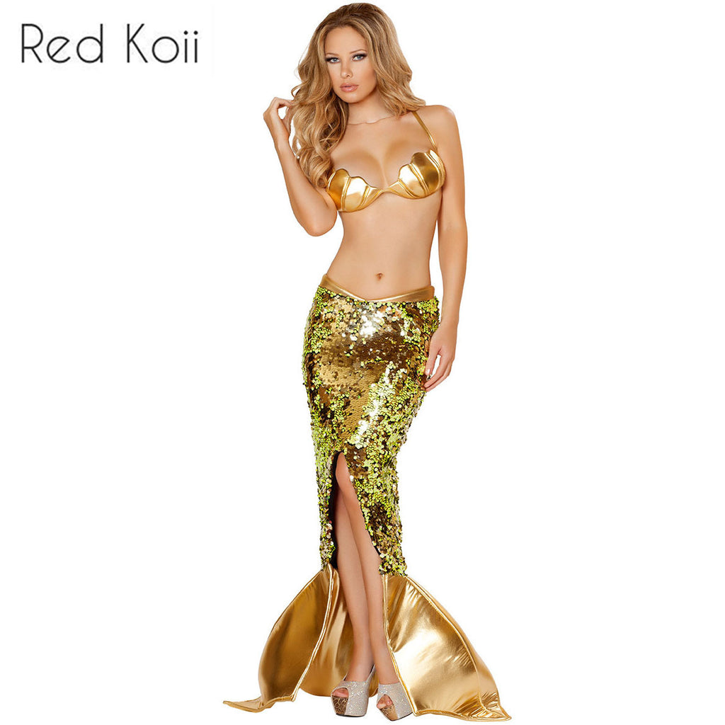 Mermaid Long Dress Costume - Halloween Cosplay & Themed Party