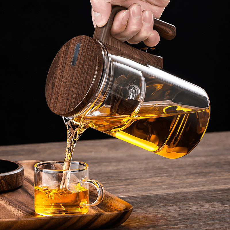Elegant Glass Tea Set - front view