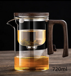 Elegant Glass Tea Set - side view