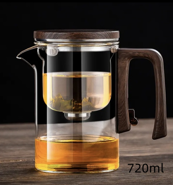 Elegant Glass Tea Set - side view