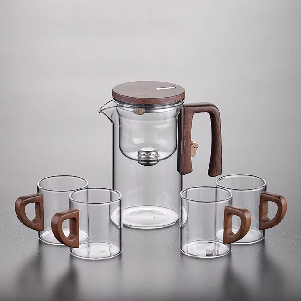Elegant Glass Tea Set - detail view