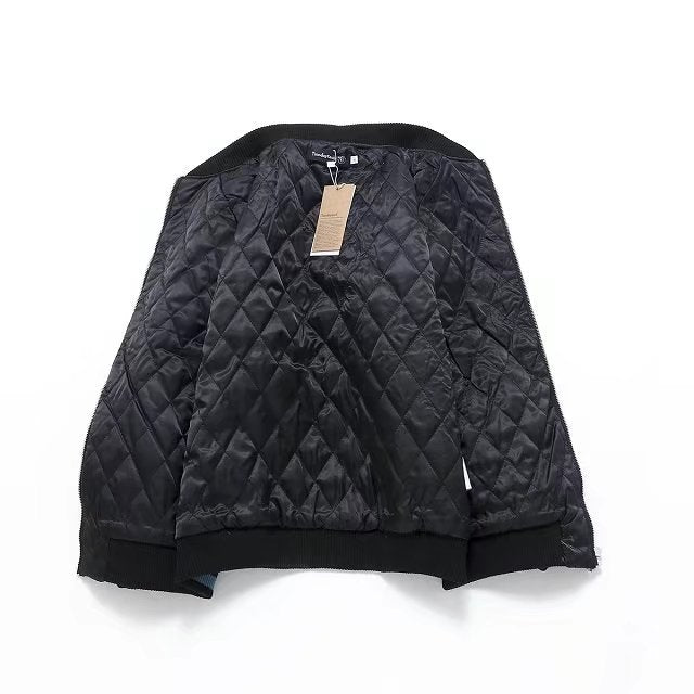 Embroidered Koi Short Baseball Jacket - close-up