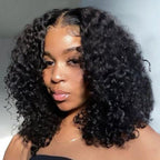 European & American Human Hair Lace Front Wig Cap for Ladies, Black - in use